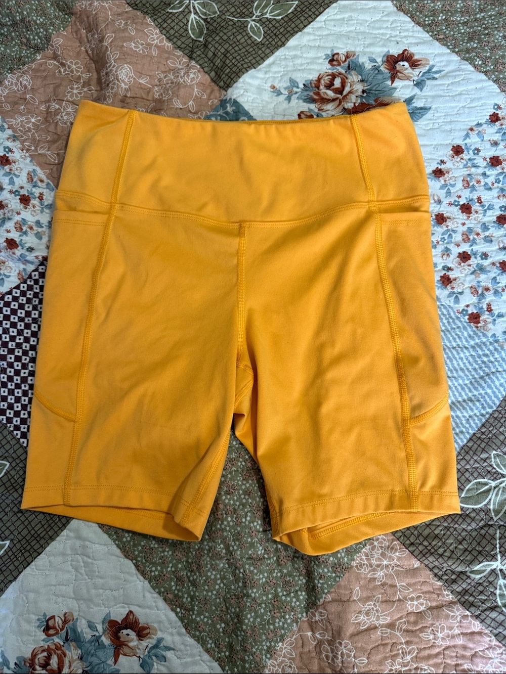 Athletic works women’s orange athletic shorts size medium